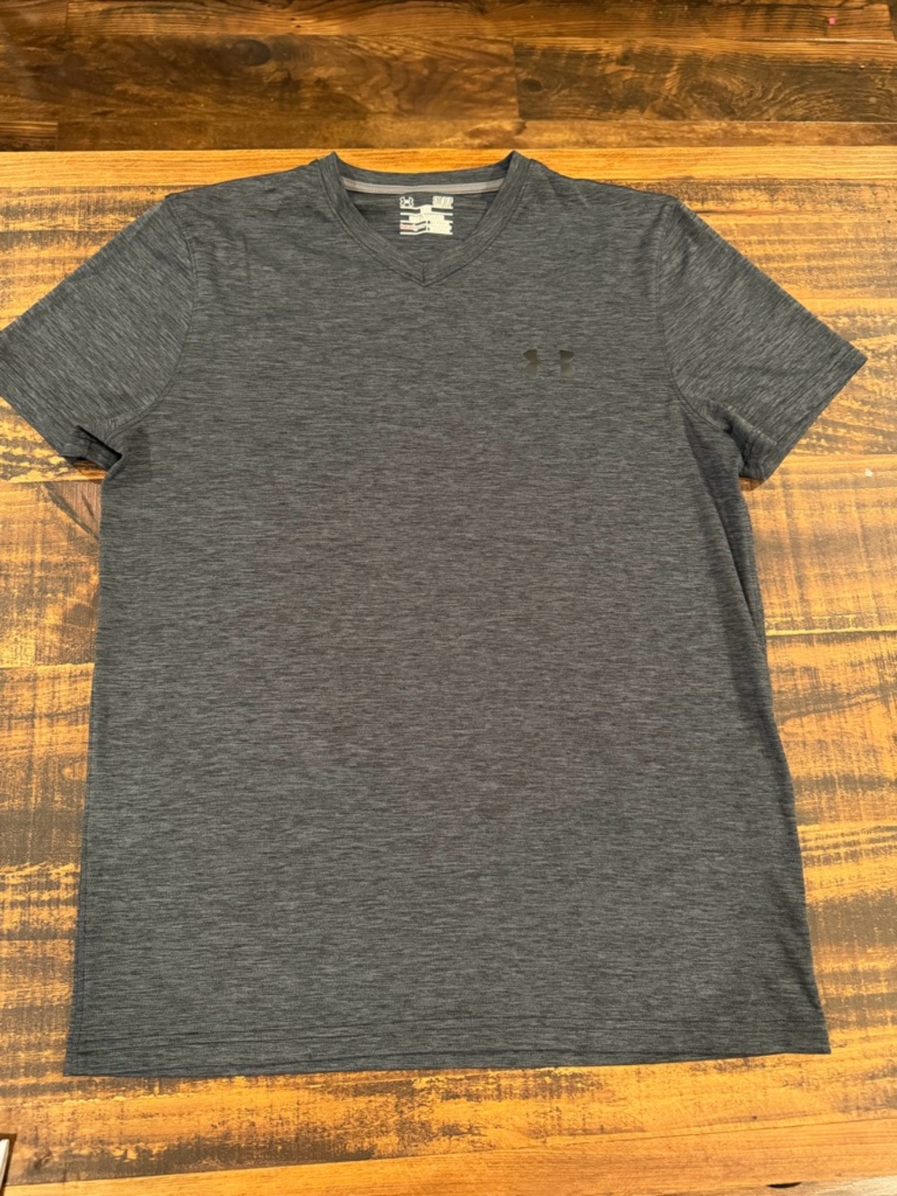 Under Armour Dark Gray Heather V-Neck Short Sleeve Performance Tee